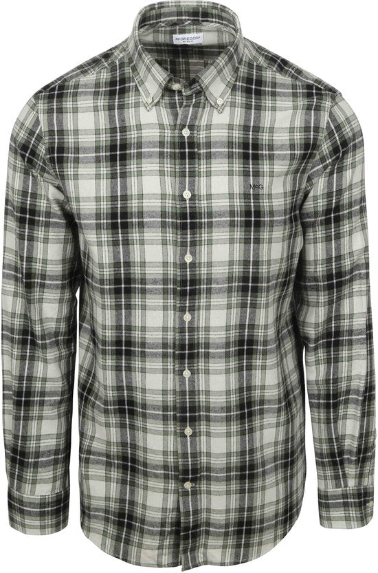 McGregor Hemd Flanell kariert Grün - Größe XL - Männer - Hemden Casual