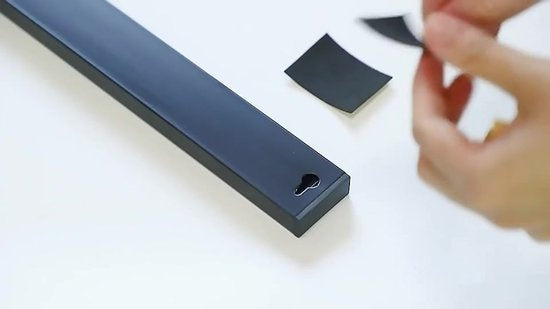 KitchenMonsterÂ¬Ã† Messer Magnet Messerblock 40 cm - Magnetischer Messerhalter Inklusive Klebeband (3M) und Schraubbefestigung - Messer Magnetstreifen Edelstahl Schwarz
