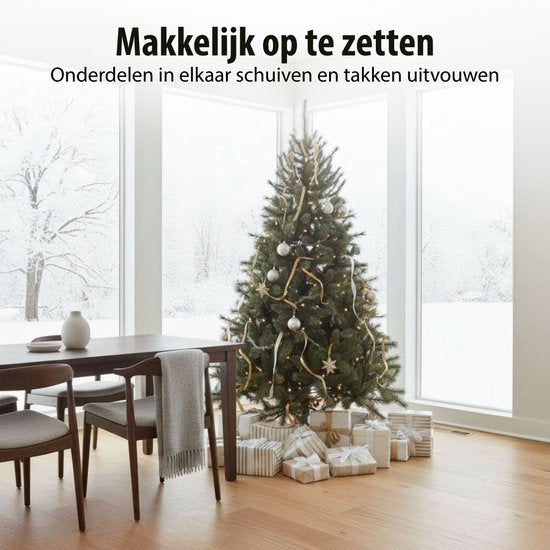 Black Box Trees Toronto Deluxe Weihnachtsbaum – Kunstbaum mit üppiger Optik und 1562 Zweigen – Weihnachtsdekoration für den Innenbereich – Klappkonstruktion zum schnellen Aufstellen – H 230 x Ø 155 cm – Grün