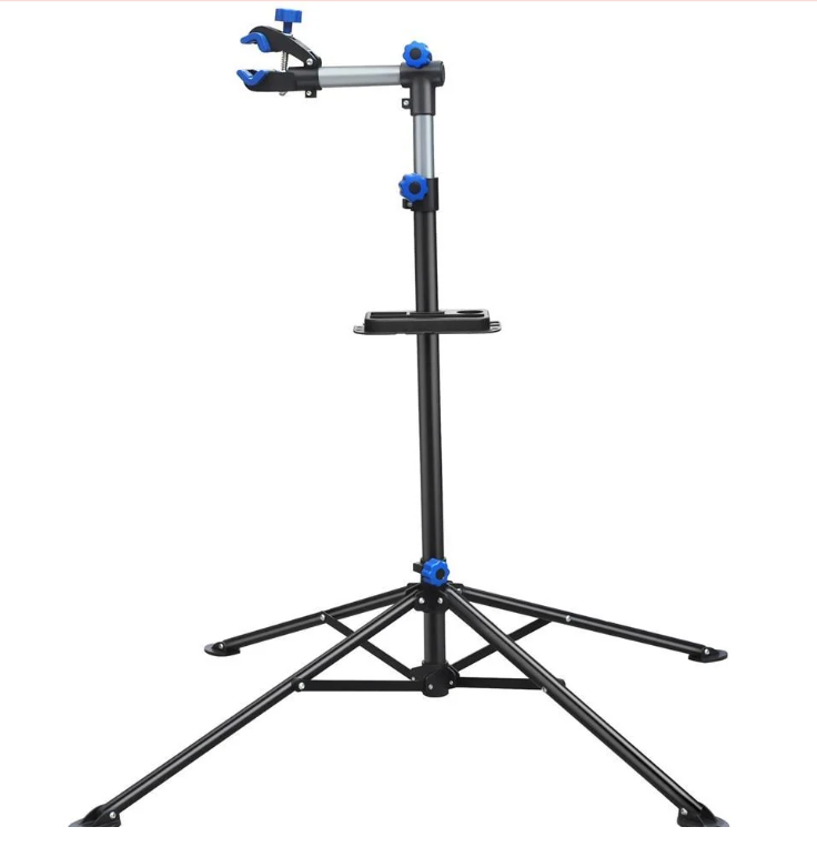 Yaheetech Fahrrad-Reparaturständer, zusammenklappbar – Schwarz – Verstellbar von 108 bis 190 cm