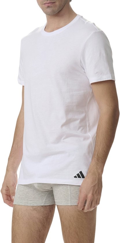 Adidas Sportswear – Active Core Cotton – Rundhals-Shirts – Herren-Unterhemd – Weiß – Größe M