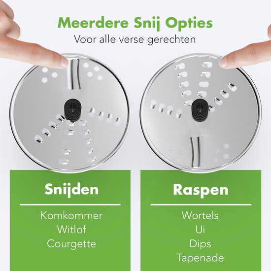 KitchenBrothers Küchenmaschine - Zerkleinerer - Gemüseschneider - 5-in-1 Multifunktionsmodell - Kompakte 0.5L Küchenmaschine - Zwiebelschneider - Schwarz