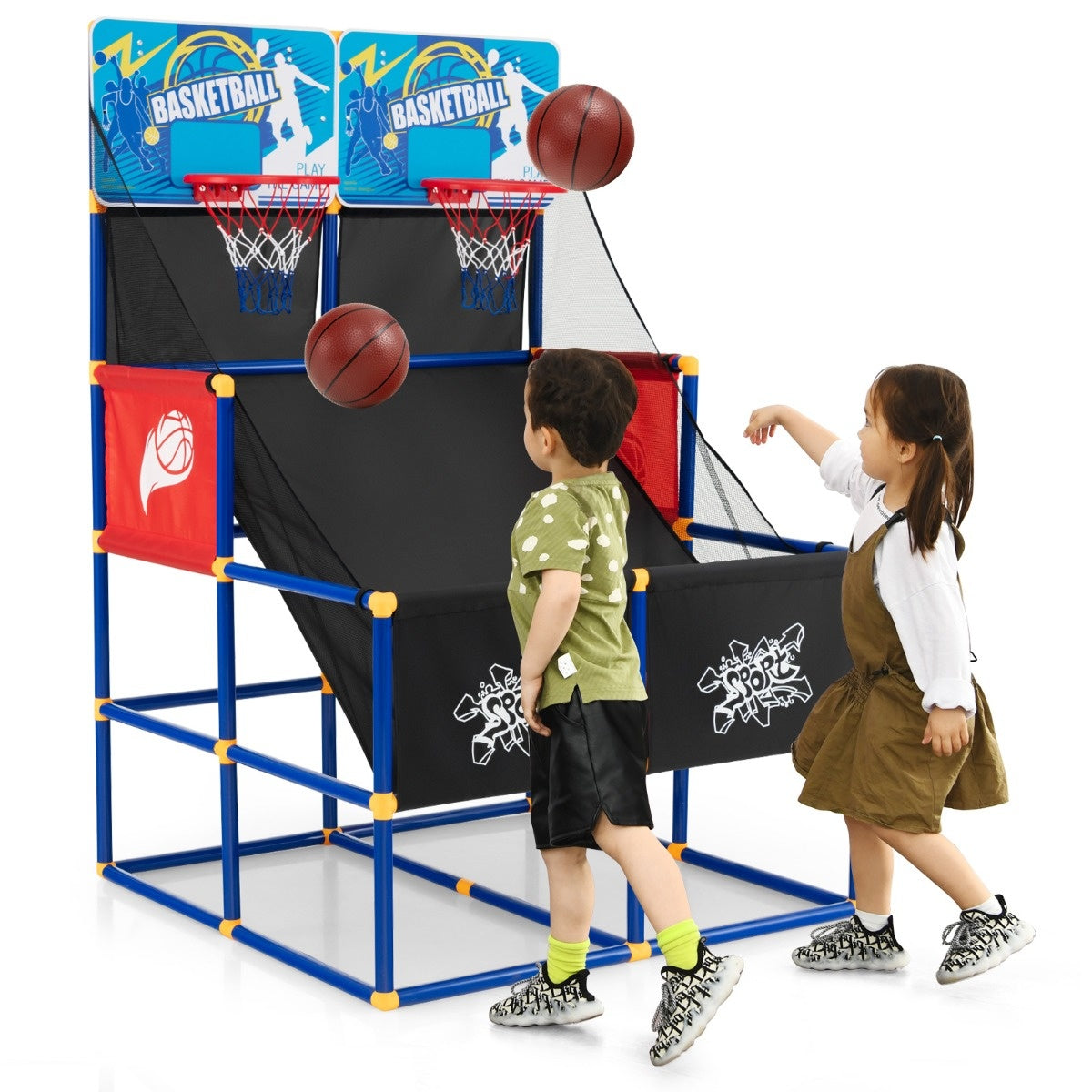 Coast Basketball-Set für Kinder - Arcade - 2 Spieler - 90 x 90 x 140 cm