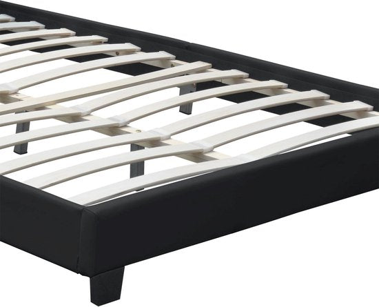 Juskys Polsterbett Verona - 120 x 200 cm - LED-Beleuchtung - Schwarz