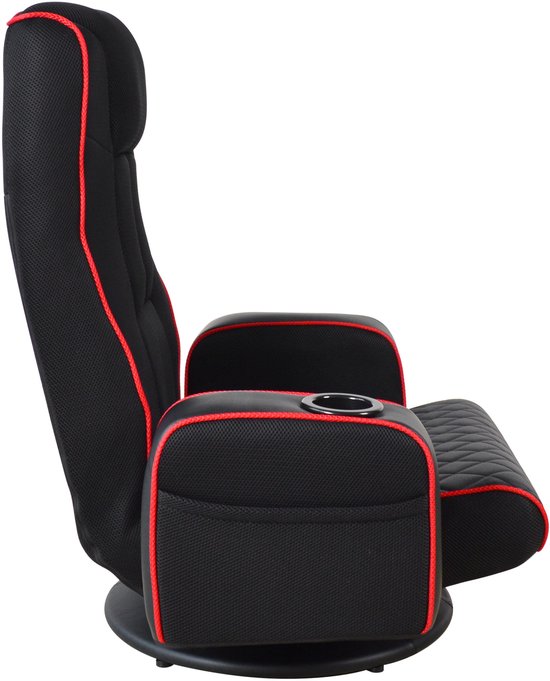 VDD Gaming – Gaming-Stuhl – Bodensessel – Gaming-Stuhl schwarz/rot – Verstellbarer Bodensessel