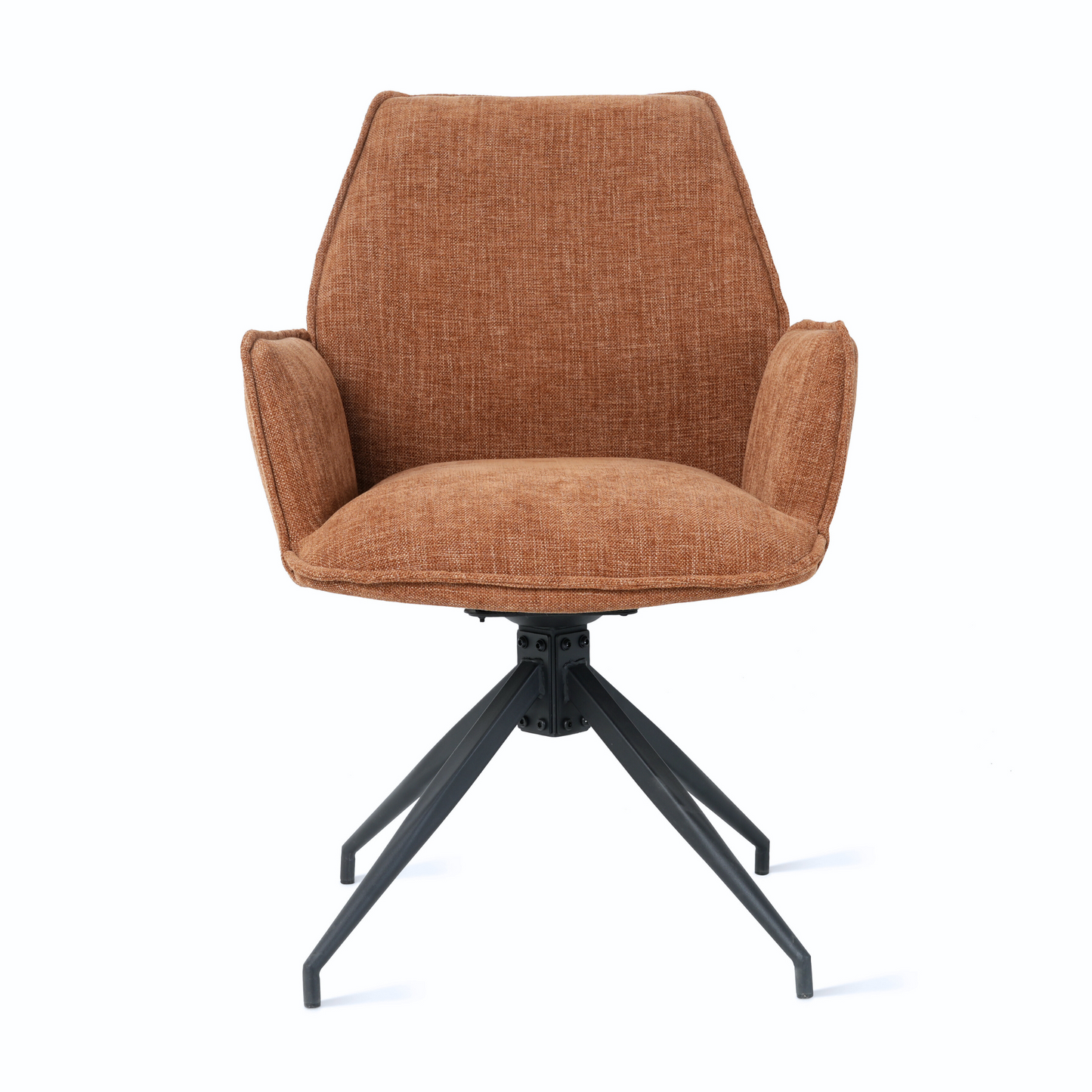 Multifurn - Esszimmerstühle - 2er Set - Drehbar - 57 x 63 x 90 cm - Cognac/Braun