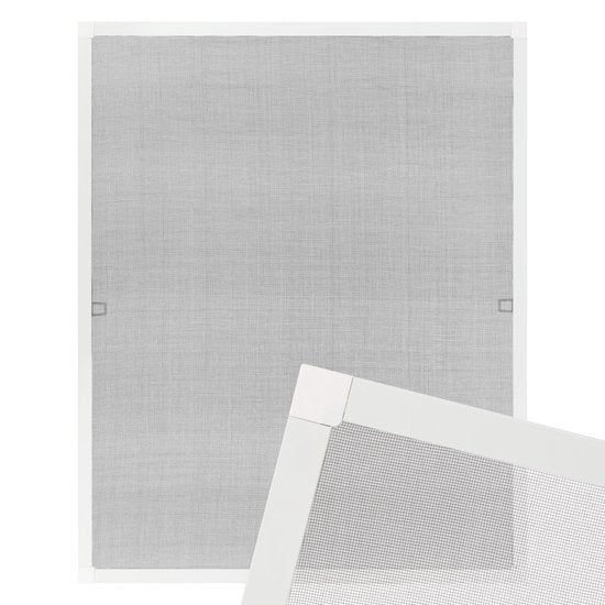 tectake - Fliegengitter für Fenster - 120x140 cm - Weiß - 401206