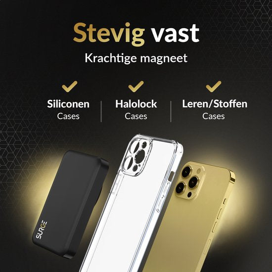 Surge Wireless Powerbank 10000mAh - Magsafe kompatibel - 22.5W Schnellladegerät - Geeignet für iPhone 12, 13, 14, 15, 16