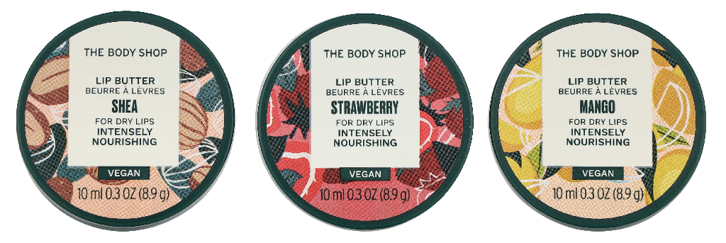 The Body Shop Lippenpflege-Trio-Set – Sheabutter, Mandelmilch & Vitamin E – 3 Stück – 18,4 g