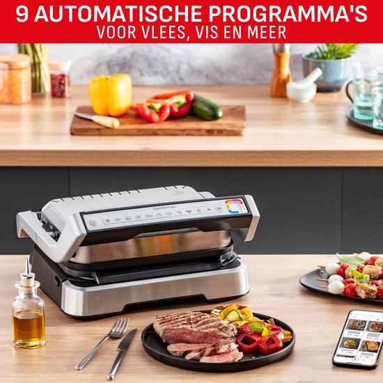Tefal OptiGrill 2in1 GC772D – Kontaktgrill – Intelligenter Grill und BBQ