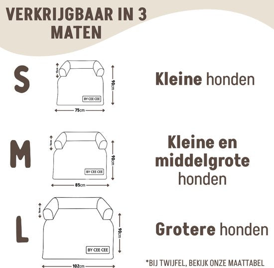 By Cee Cee Original Hundedeckenbank - Hundedeckenbank - Hundekorb - Premium - voll verschließbar - Mocha Taupe - 85x90 - Größe M