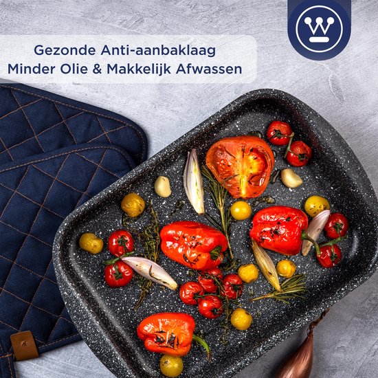 Westinghouse Backofen-Backblech - Ø 30 cm - Schwarzer Marmor - Spülmaschinenfest