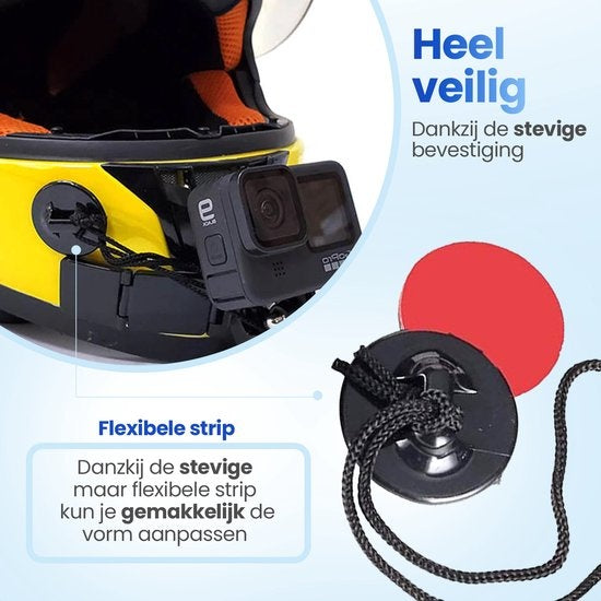 GarpexÂ® Universal Helmhalterung - Helmhalterung geeignet für verschiedene Action-Kameras - Motorradfahren - Universal - Motorradhelm
