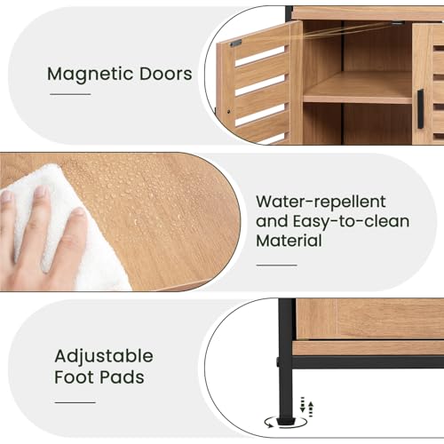 Eugad Badezimmerschrank unter Waschbecken Hell Eiche 60x30x60 cm
