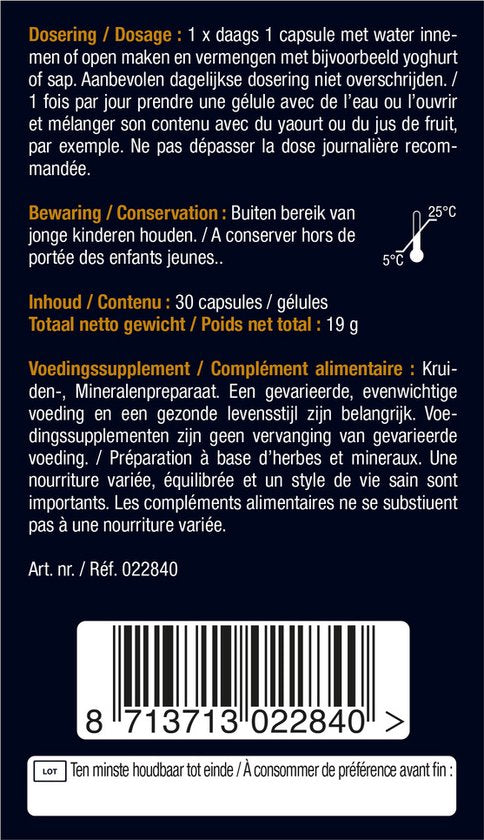 Lucovitaal Blutzucker Nahrungsergänzungsmittel - 30 Kapseln