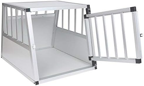 EUGAD Hundebox aus Aluminium – 69 x 54 x 50 cm – Trapezform – Für Auto und Zuhause