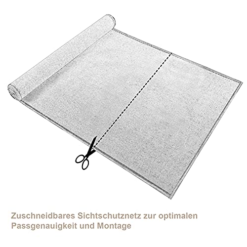 Woltu Sichtschutzwand für Garten und Balkon - Anthrazit - 2 x 15 m
