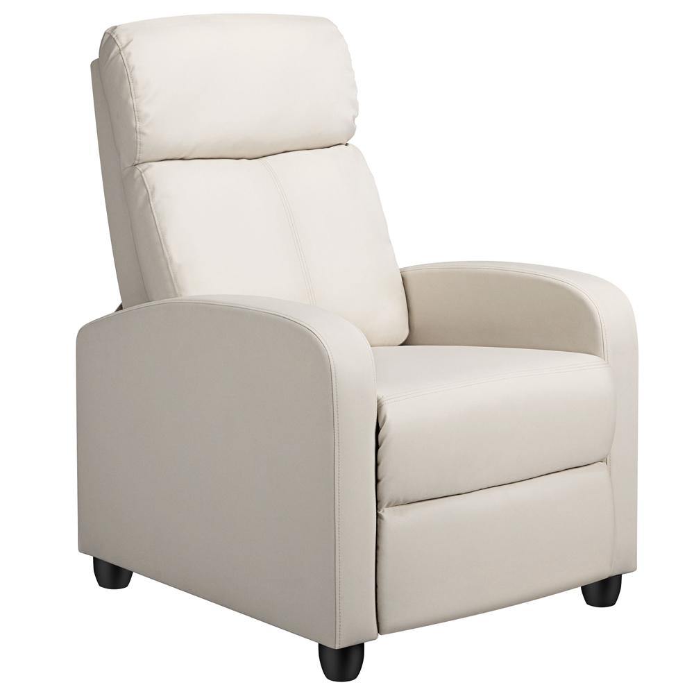 Yaheetech Relaxsessel – Schwarz – PU-Leder – Verstellbar – 120 kg – Mit Fußstütze