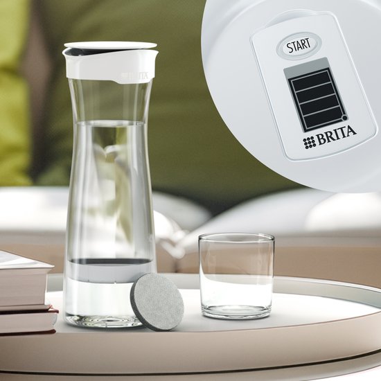 BRITA fill&serve Mind Wasserfilterkaraffe Weiß/Graphit – 1,3 l – Grau