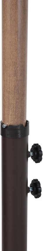 AXI Dion Hängeschirm Ø 300 cm Eichenoptik/Beige – Pulverbeschichtetes Gestell mit Kreuzfuß