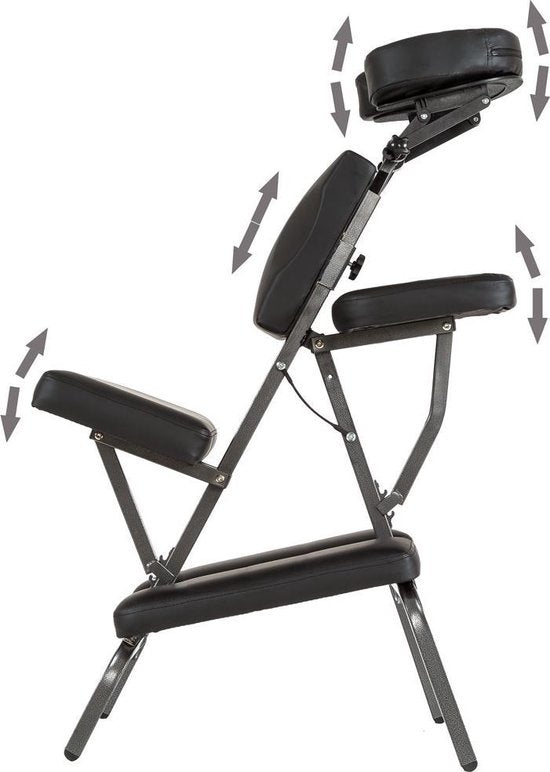 Tectake Massagesessel - Mit dicker Polsterung - Inklusive schwarzer Tragetasche - Schwarz