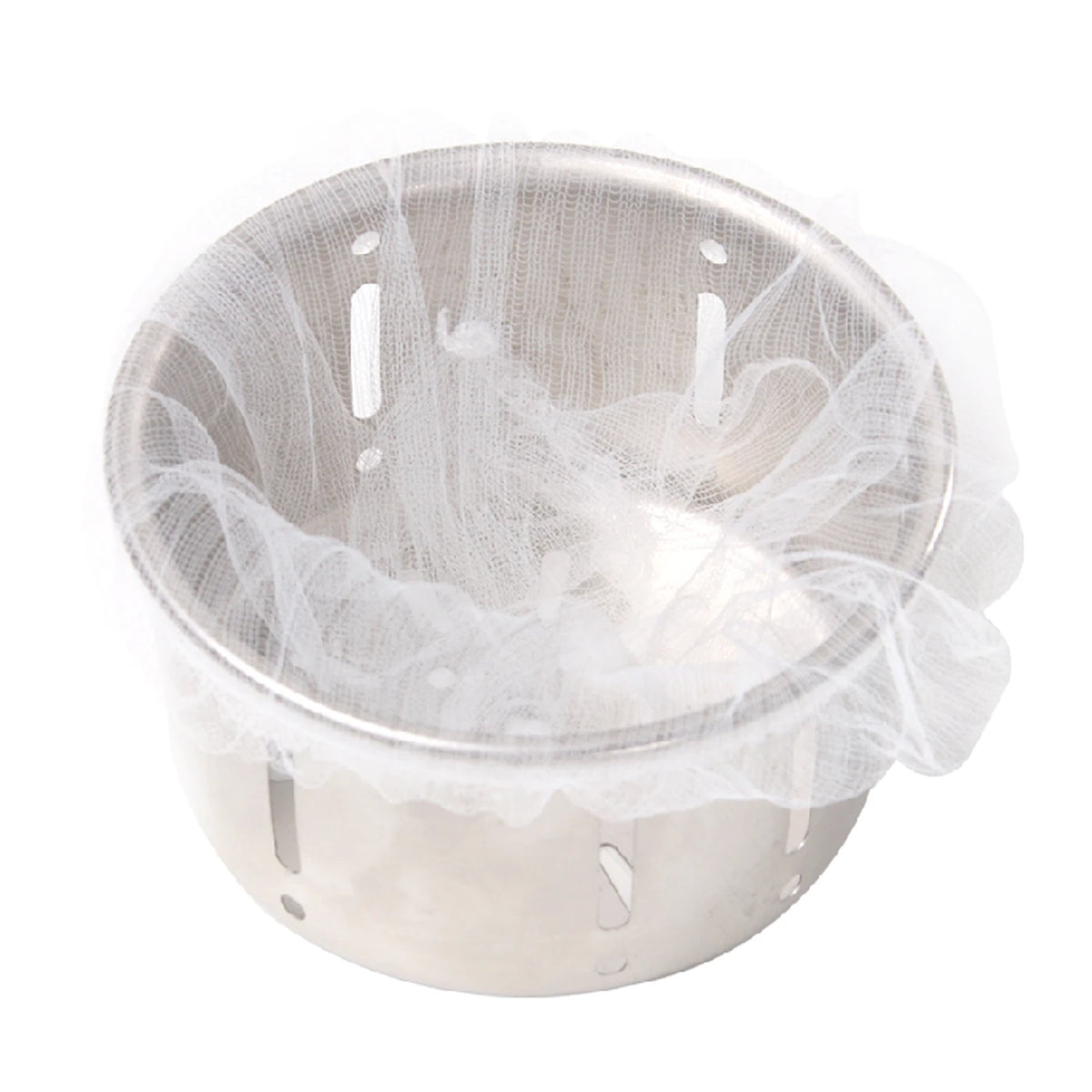 BJ Abflussfilter für Spülbecken – 500er-Set – Weiß – Polyester – 10 x 10 cm