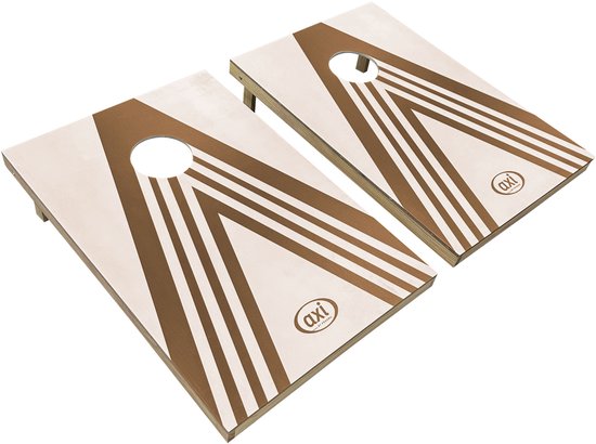 AXI Cornhole-Set Plus mit 2 Brettern (91 x 60 cm) – Kompaktes Beanbag-Wurfspiel für drinnen und draußen – Inklusive 8 Cornhole-Säckchen und Tragetasche – Cornhole-Brett aus Holz mit klappbaren Beinen – Gartenspiel für Kinder und Erwachsene