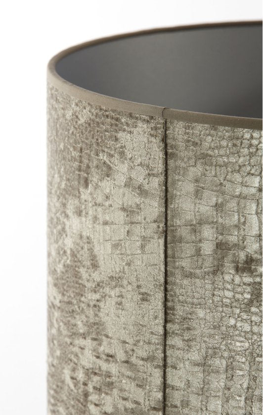 Light & Living Zylinder Lampenschirm Chelsea - Silber - Ø35x30cm - für Tischlampen, Stehlampen, Pendellampen