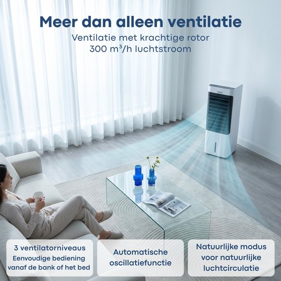 Aironex Luftkühler – Mit Kühlelementen, 5-Liter-Wassertank, Fernbedienung, Timer und LED-Anzeige – Für erfrischende Abkühlung – Keine mobile Klimaanlage, sondern eine effektive Alternative ohne Schlauch