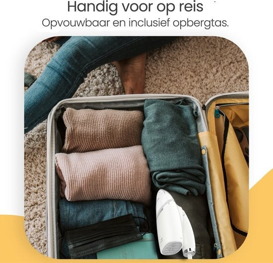 Goliving Wäschedampfer - Handdampfer für Kleidung/Textilien/Stoffe - faltbar - inkl. Reiseetui - Weiß