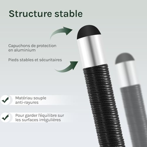Woltu Gartentisch Rattanoptik Schwarz 50 x 50 x 45,5 cm