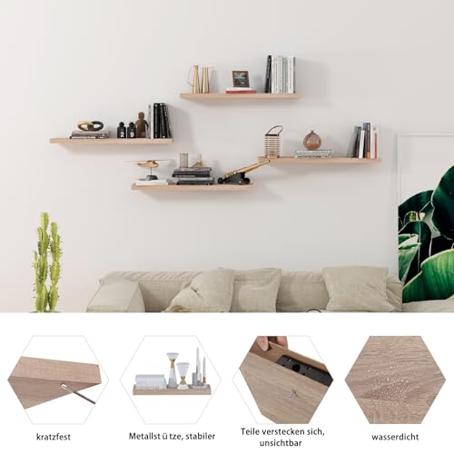 Eugad Wandregal MDF Eiche 100 cm