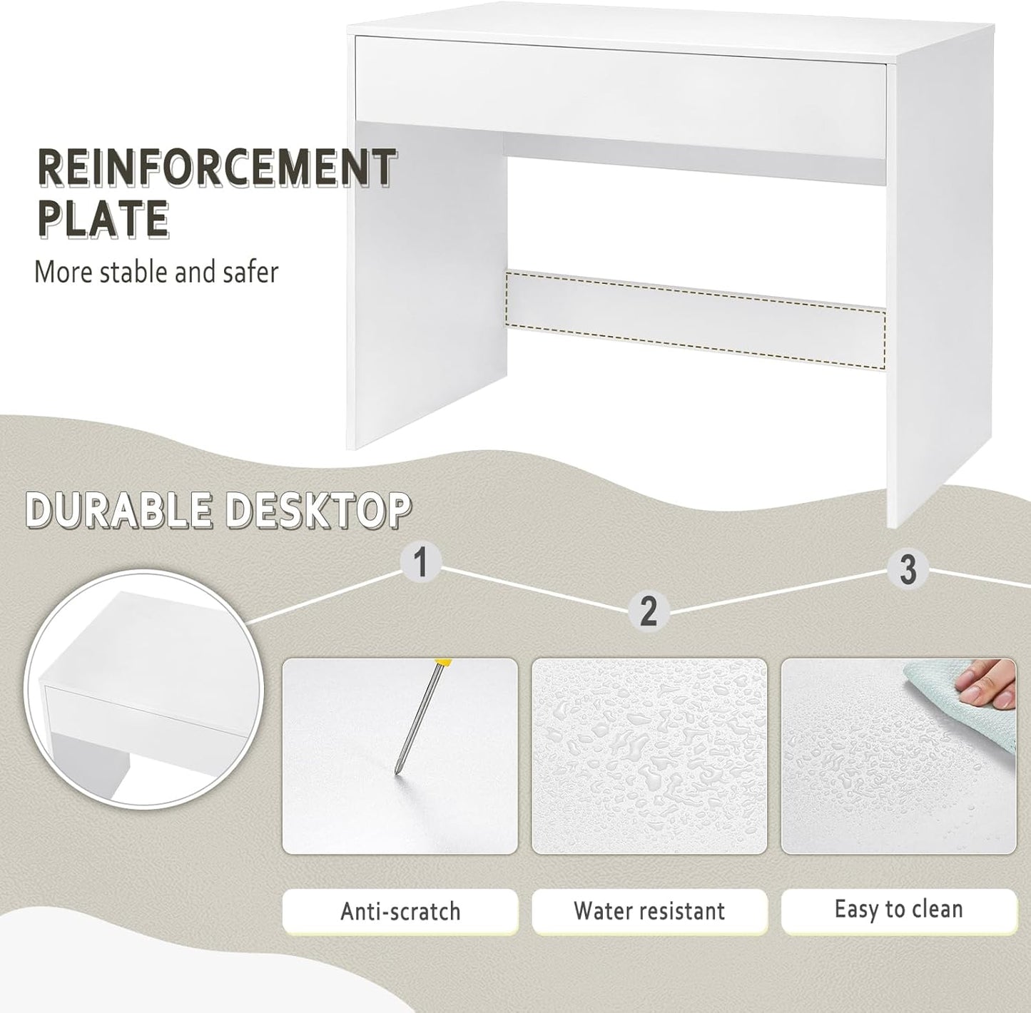 Woltu Ergonomischer Bürostuhl mit verstellbarer Kopfstütze und Rollen Schwarz