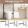 COSTWAY Freistehender Toilettenschrank - mit Ablagefächern, Türen und Haken - 63 x 23 x 165,5 cm - Weiß