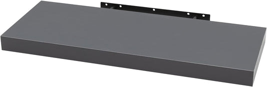 Woltu Floating Wallboard MDF Wandregal Dunkelgrau - 80 x 22,9 x 3,8 cm