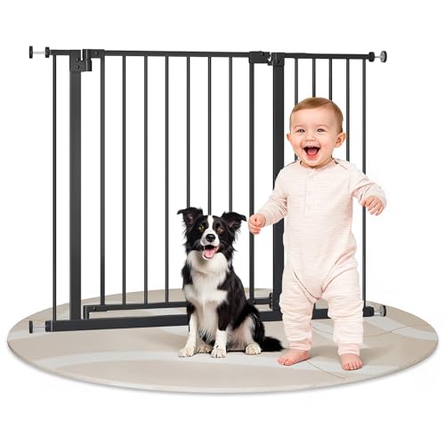 Woltu Kindersicherheitstor für Treppen und Türen Weiß 75-107 cm