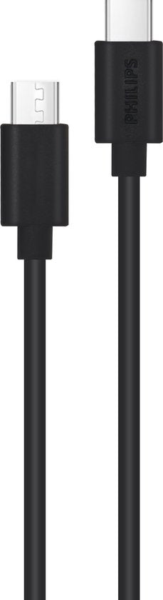 Philips USB-Kabel 3.0 - Modell DLC3106C/00 - USB-C - USB-C - Länge: 2 Meter - PVC - Schwarz