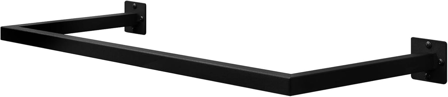 eSituro Wandgarderobe Industrie schwarz - 94 x 30 x 6,5 cm - platzsparender Wandgarderobenständer bis zu 50 kg