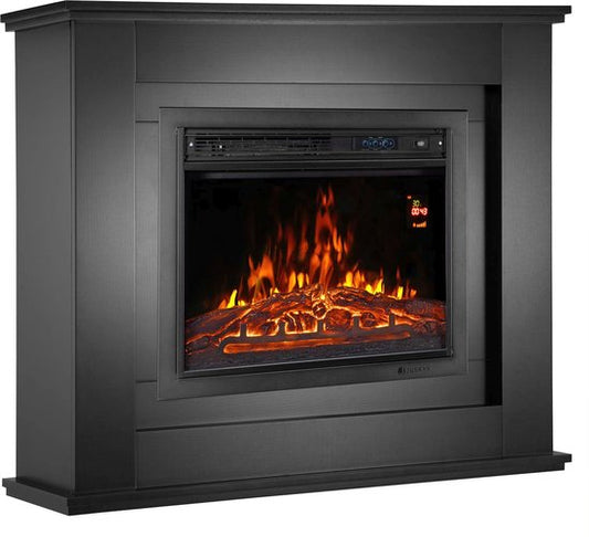 Elektroheizung - Rechteckig - 2000 Watt - Schwarz - Inklusive Feuereffekt