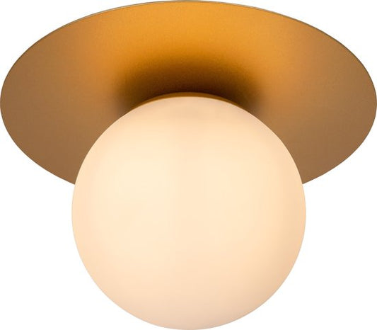 Lucide TRICIA – Deckenleuchte – Ø 25 cm – 1xE27 – Mattgold / Messing