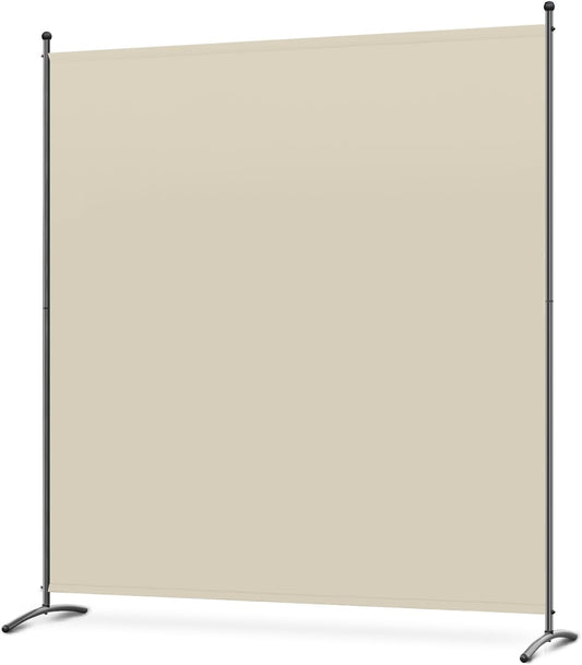 Angel Living Paravent - 1-teilig - 162x180 cm - faltbar - Stahl & 160 g/m² Polyester - Raumteiler & Sichtschutz - Beige