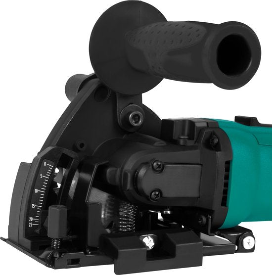 VONROC - Mini-Kreissäge - Handkreissäge - 500W - Ø85mm - mit Führungsschiene - Inkl. 3 Sägeblätter - Schwarz/Grün
