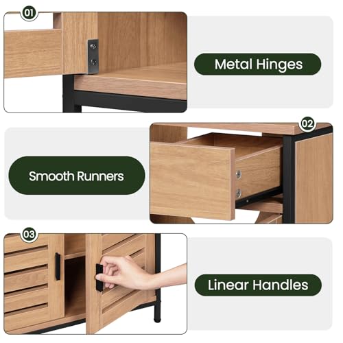 Eugad Badezimmerschrank unter Waschbecken Hell Eiche 60x30x60 cm