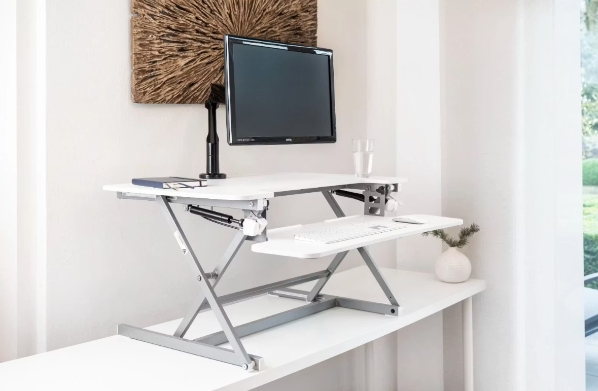 Vantage Flexdesk PC-Arbeitsplatz - Sitz-/Stehpult-Konverter - 89 x 59 cm - Verstellbar 14-50 cm