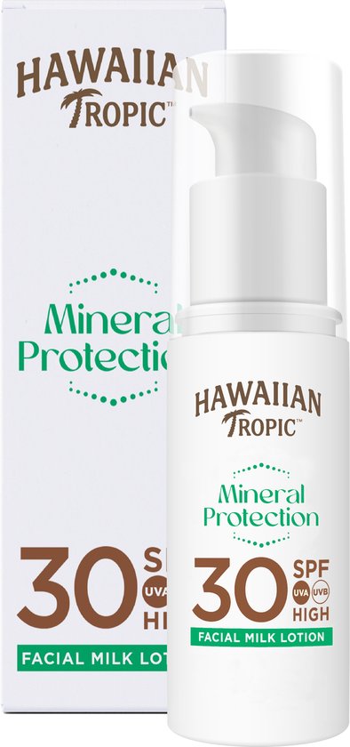 Hawaiian Tropic | Mineralschutz Gesichtsmilch Lotion SPF 30 UVA + UVB Schutz 50 ml