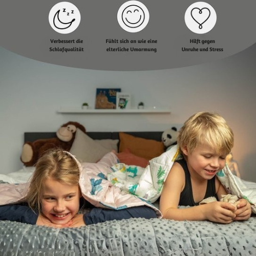 EL-Life - Wiegedecke Kind - OEKO-TEX Baumwolle & Minky Fleece - 2.4kg - 90 x 120cm