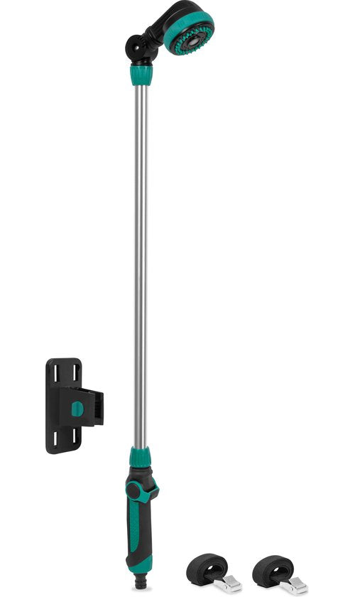 VONROC Sprühlanze / Gartendusche - 3 Sprühmodi - 180° verstellbarer Sprühkopf - inkl. Halter und Gurte