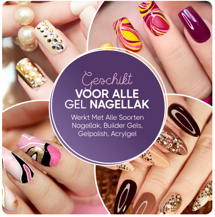 Rostem 120 Watt UV-LED-Nageltrockner - Nagellampe - perfekt gehärteter Nagelgel-Lack - LED-Lampe - langes Kabel - weiß