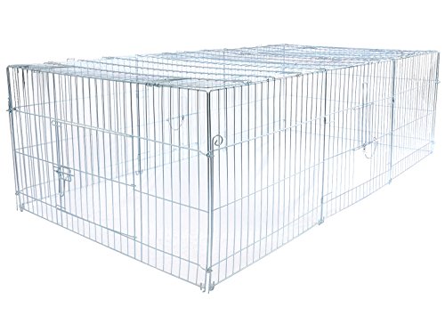 EUGAD Recinto Libero Kaninchenstall - Verzinktes Metall - 180 x 120 x 60 cm