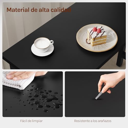 Woltu Bistro-Bartisch mit Metallgestell Schwarz 120 x 40 x 100 cm